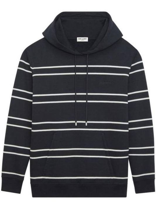 Luxury Saint Laurent Stripe Hoodie Black