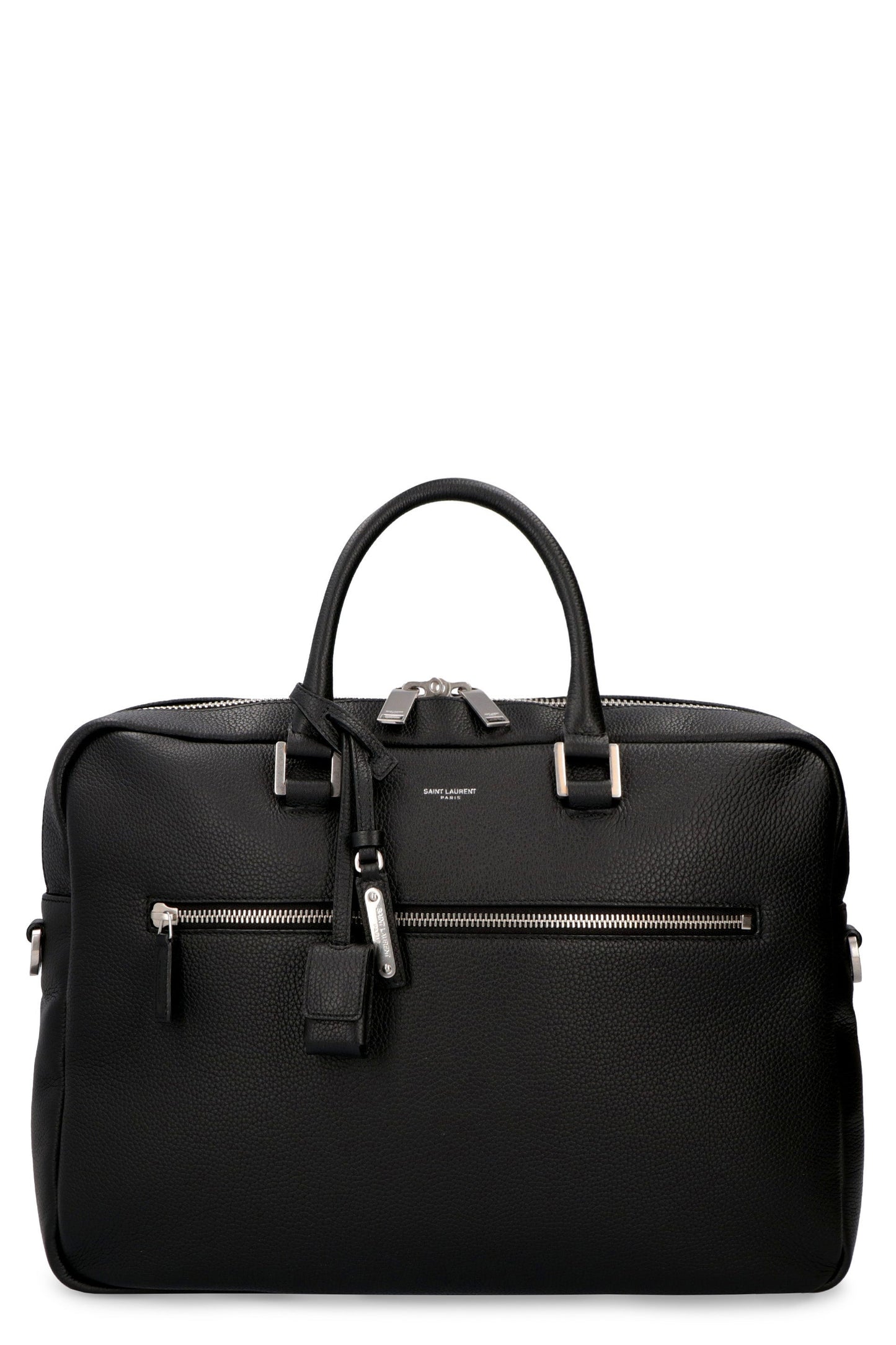 Luxury Saint Laurent Men's Leather Briefcase in Black | Size UNICA | 656670DTI0E