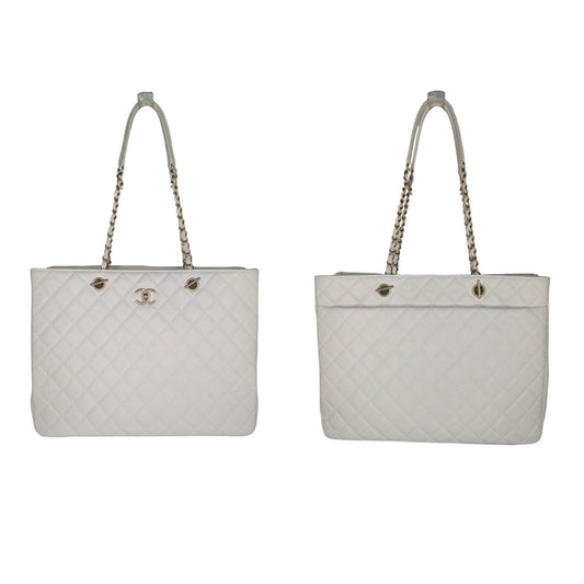 Luxury Chanel bag White Caviar Classic Timeless Tote