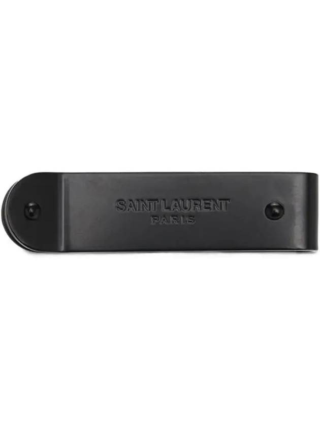Luxury Saint Laurent ID Money Metal Clip Black