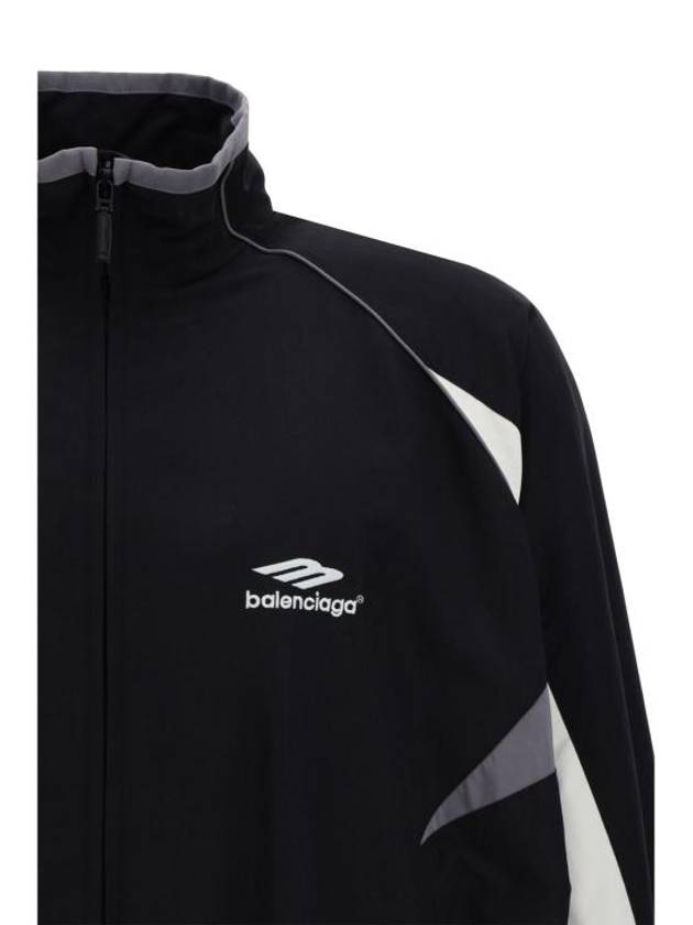 Luxury Balenciaga 3B Sports Icon Medium Fit Track Jacket Black