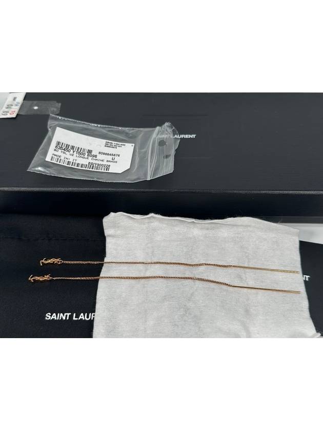 Luxury Saint Laurent Opium YSL Long Threader Earrings