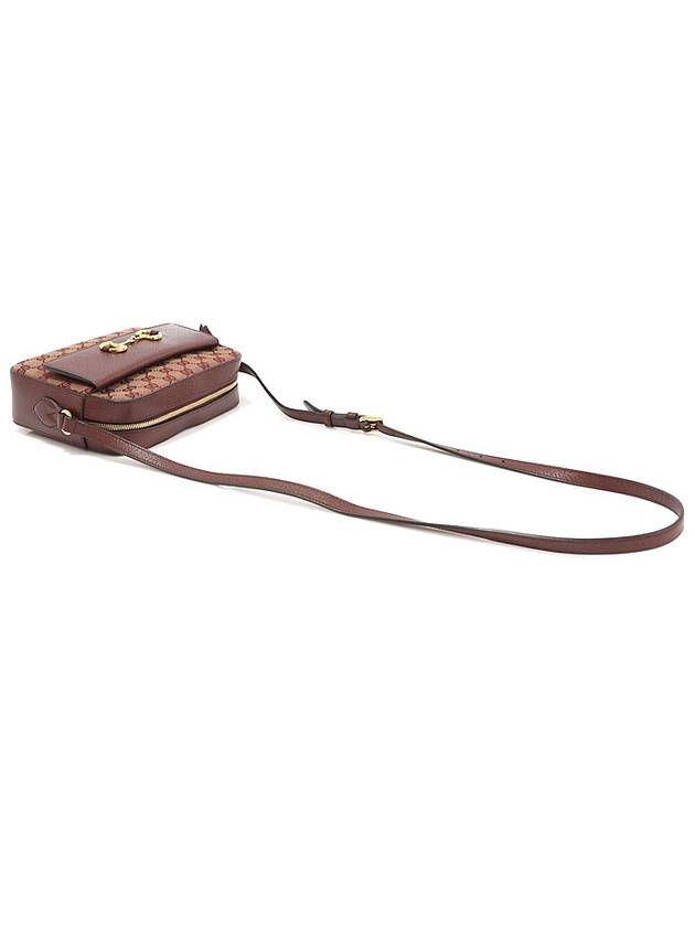 Luxury Gucci Trending 2025 645454 GG Jagard Burgundy Leather Horsebit 1955 Small Shoulder Bag