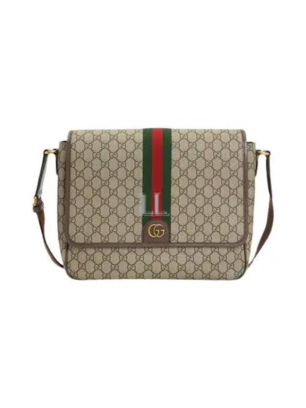 Luxury Gucci Trending 2025 Men's Ophidia GG Cross Bag Beige Ebony