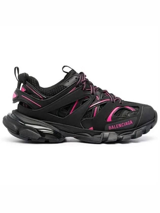 Luxury Balenciaga Track Runner Low Top Sneakers Black Pink