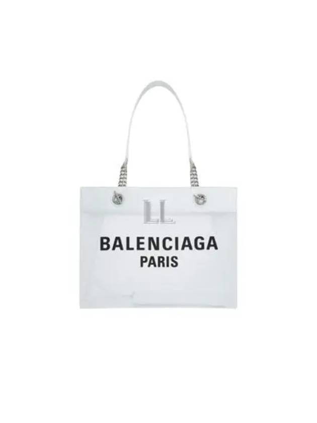 Luxury Balenciaga Duty Free Medium Tote Bag White