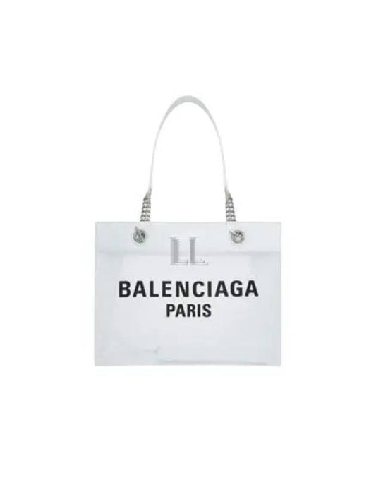 Luxury Balenciaga Duty Free Medium Tote Bag White