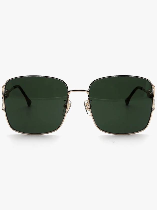 Luxury Gucci Trending 2025 Eyewear Square Metal Sunglasses Gold