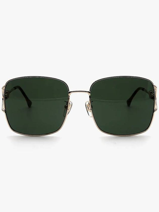 Luxury Gucci Trending 2025 Eyewear Square Metal Sunglasses Gold