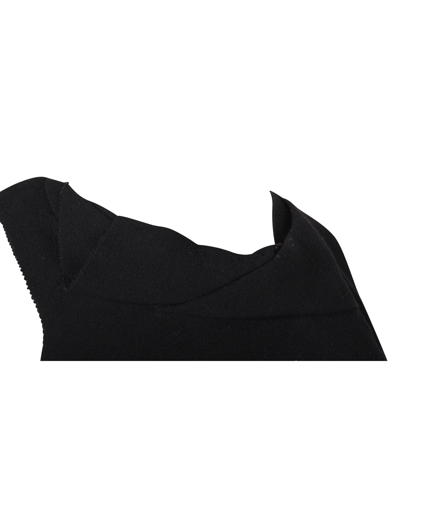 Luxury Bottega Veneta A-line Sleeveless Dress in Black Virgin Wool