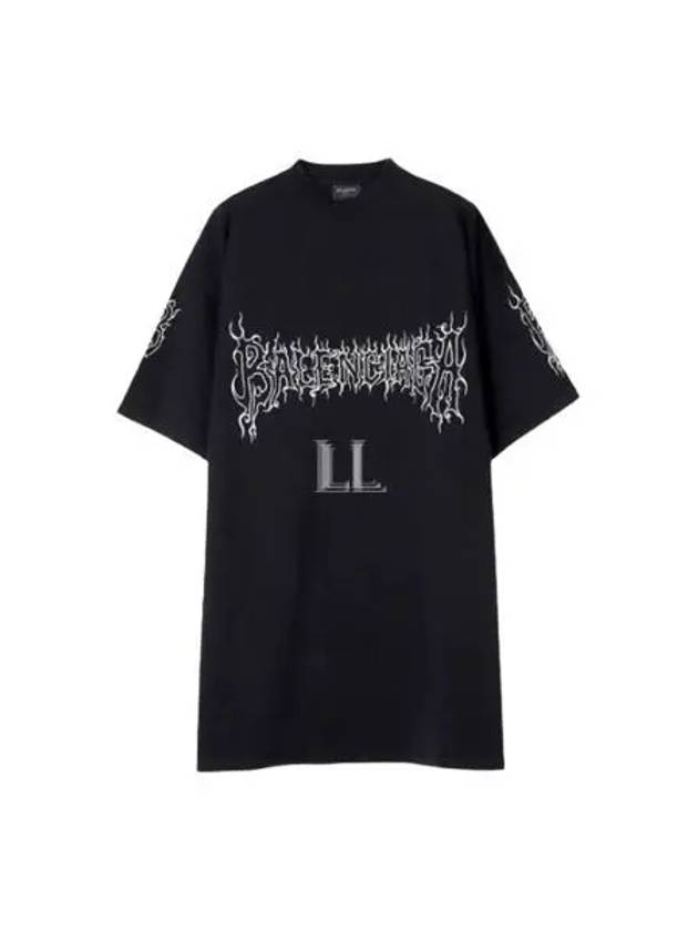 Luxury Balenciaga Darkwave Cotton Short Sleeve T-Shirt Black
