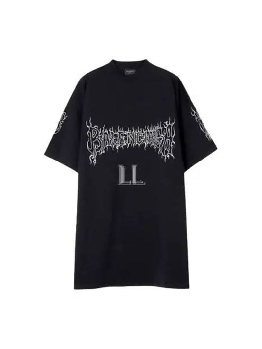 Luxury Balenciaga Darkwave Cotton Short Sleeve T-Shirt Black