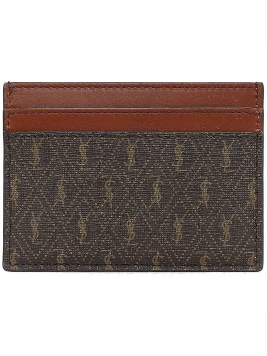 Luxury Saint Laurent Monogram Card Wallet Brown