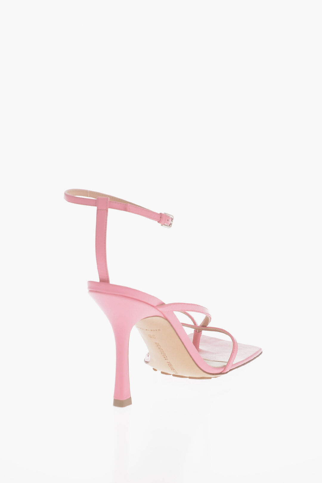 Luxury Bottega Veneta Leather Sandals With Straps 10 Cm