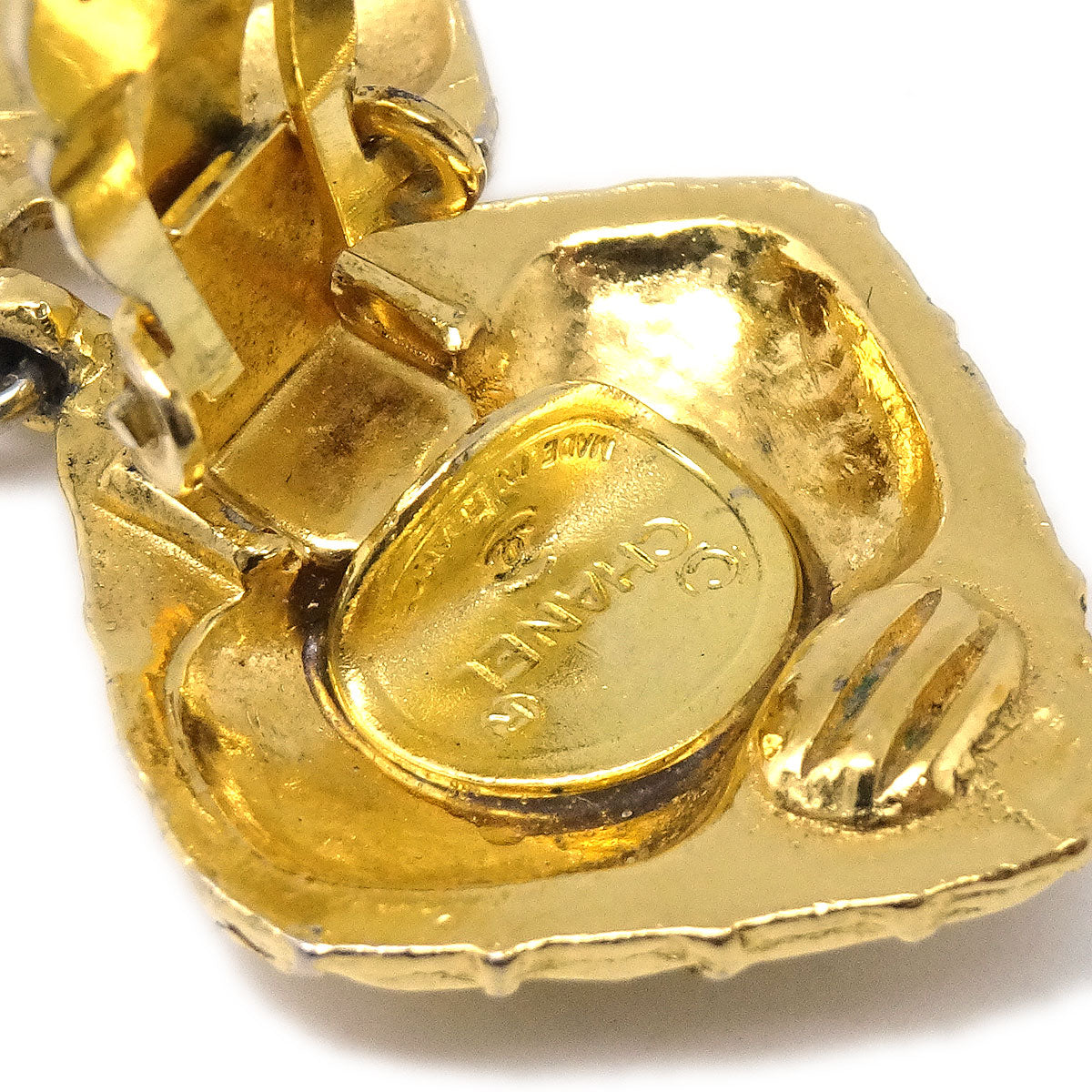 Luxury Chanel Bow Dangle Earrings Clip-On Gold