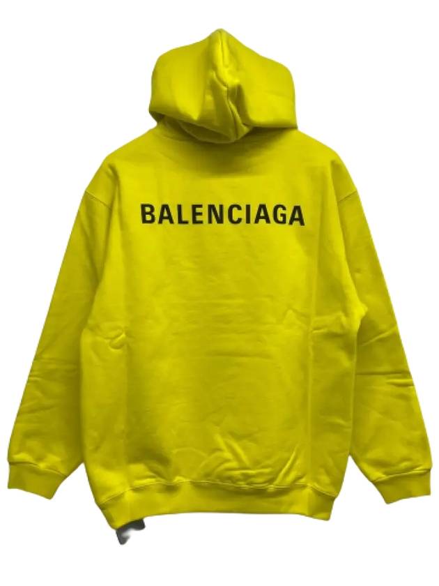 Luxury Balenciaga Mini Logo Cotton Hoodie Yellow
