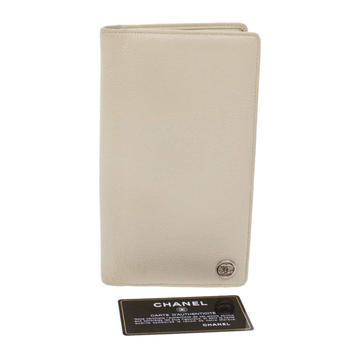 Luxury Chanel Long Wallet Leather White CC  ep1250