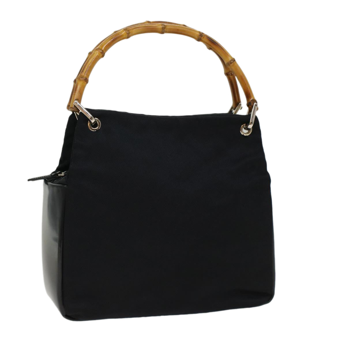 Luxury Gucci Bamboo Hand Bag Nylon Black 000 3444 0580  ep1560