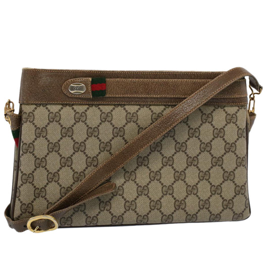 Luxury Gucci GG Canvas Web Sherry Line Shoulder Bag Beige Red Green  ep1575