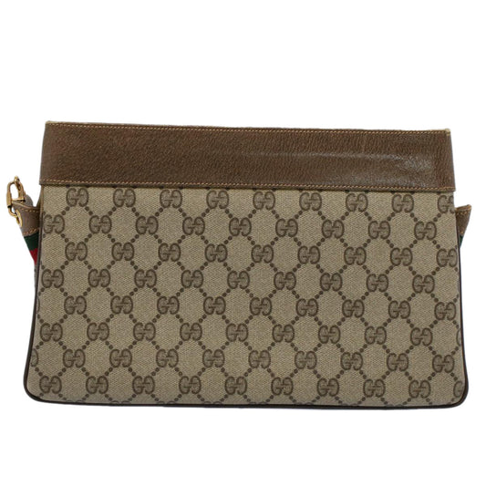 Luxury Gucci GG Canvas Web Sherry Line Shoulder Bag Beige Red Green  ep1575