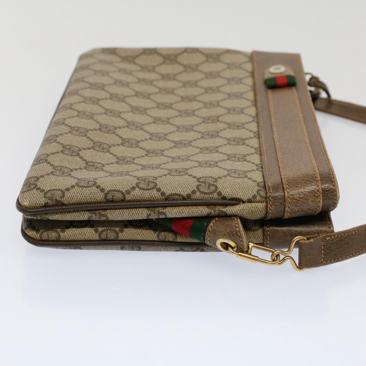 Luxury Gucci GG Canvas Web Sherry Line Shoulder Bag Beige Red Green  ep1575