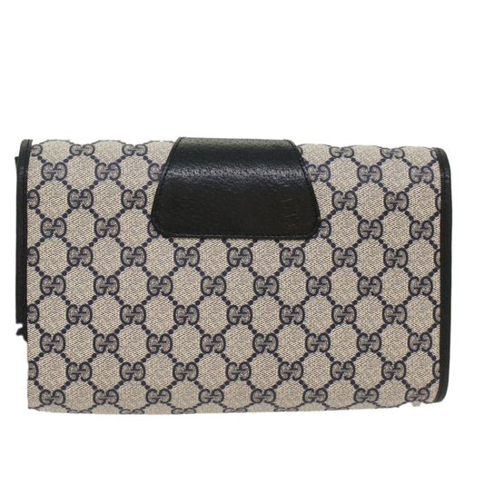 Luxury Gucci GG Canvas Sherry Line Clutch Bag Gray Red Navy 89 01 030  ep1612