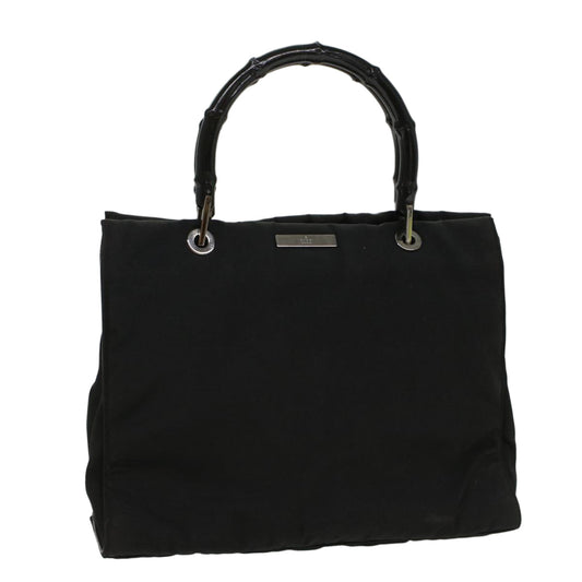 Luxury Gucci Bamboo Hand Bag Canvas Black 002 1016  ep1617