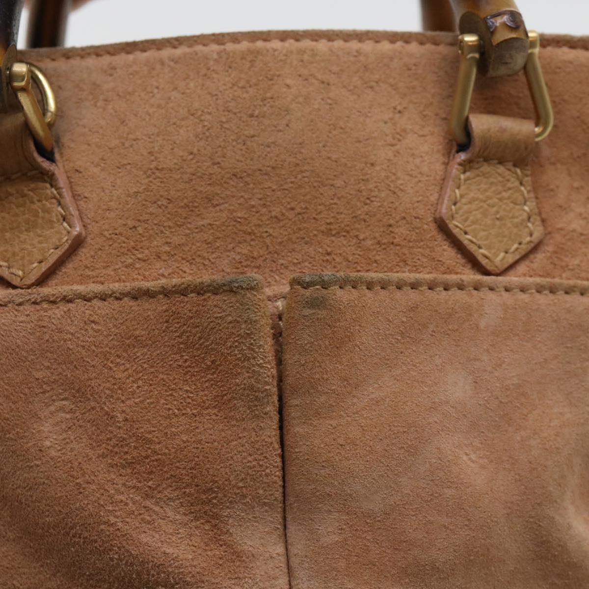 Luxury Gucci Bamboo Hand Bag Suede 2way Brown 007 1793 0238  ep1620