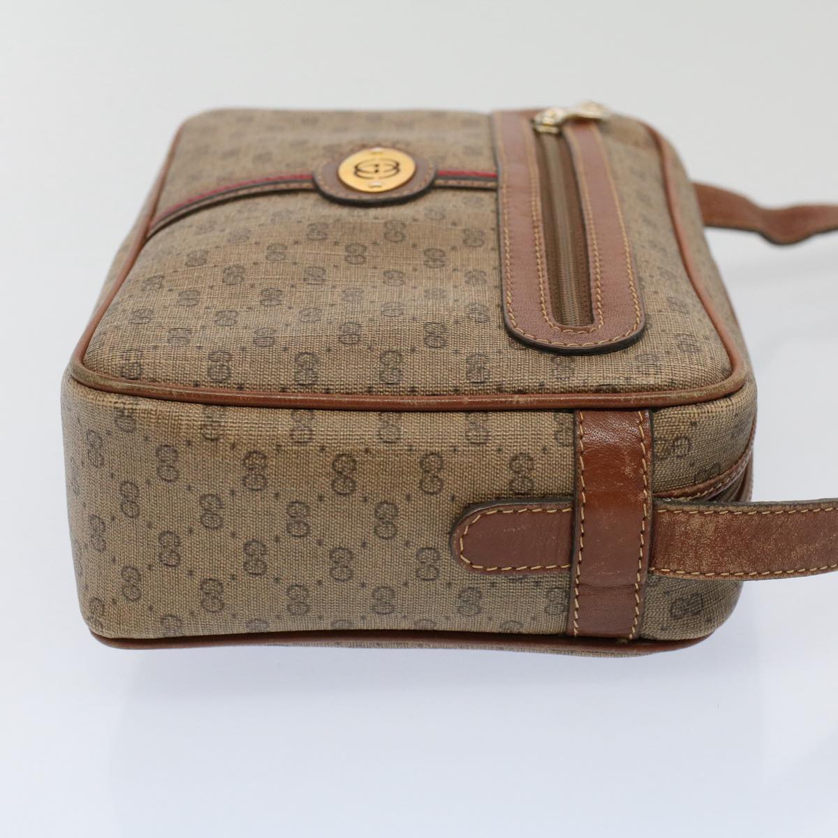 Luxury Gucci Micro GG Canvas Web Sherry Line Shoulder Bag Beige Red 007 904  ep1647