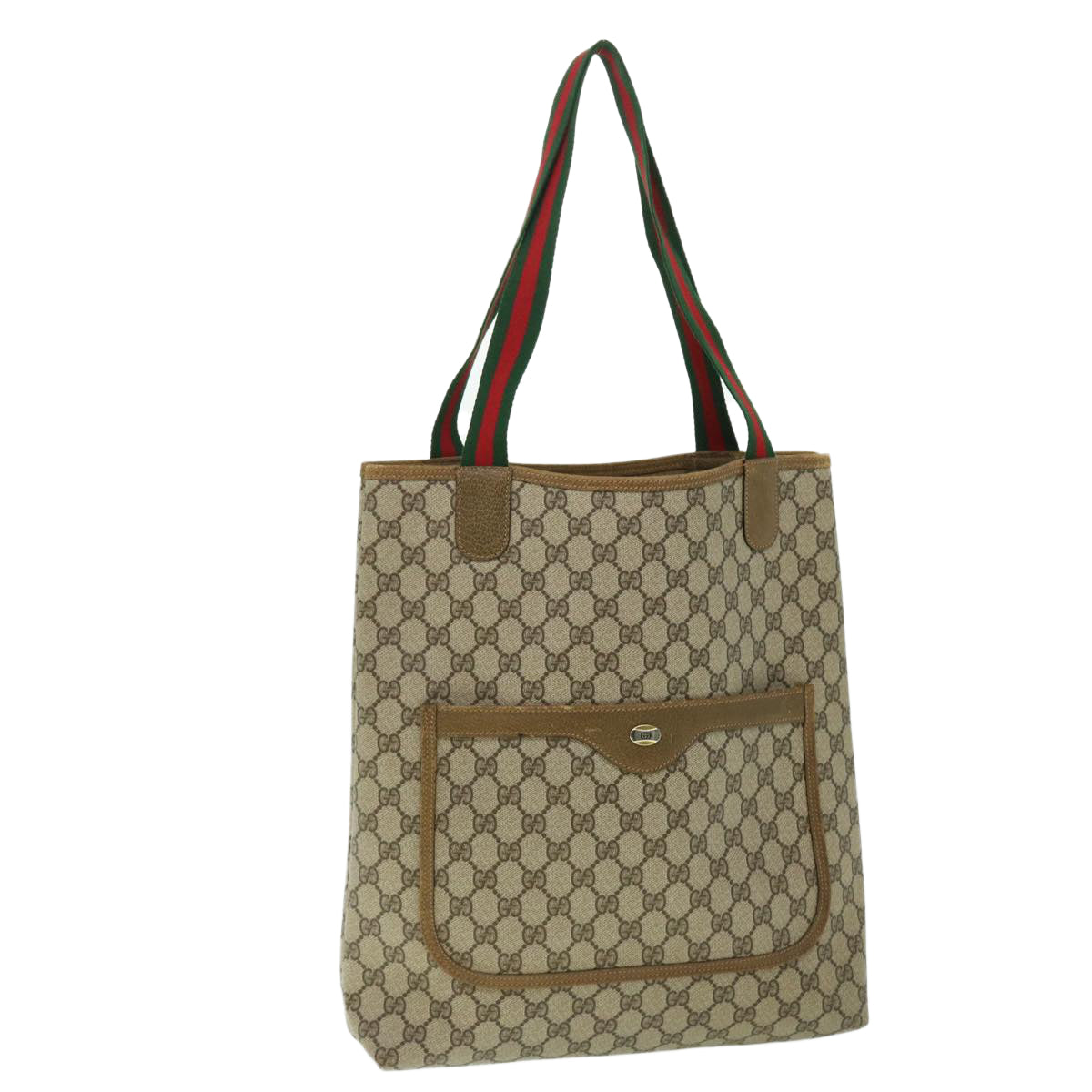 Luxury Gucci GG Canvas Web Sherry Line Tote Bag Beige Red Green 39 02 003  ep1702