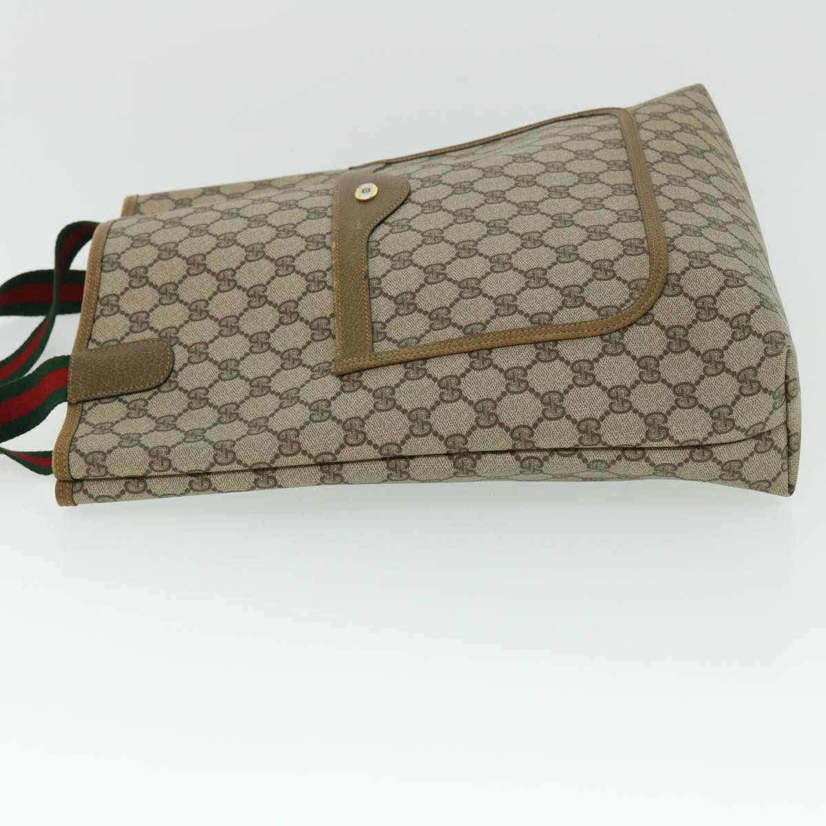 Luxury Gucci GG Canvas Web Sherry Line Tote Bag Beige Red Green 39 02 003  ep1702