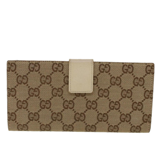 Luxury Gucci GG Canvas Long Wallet Beige 120931  ep1722