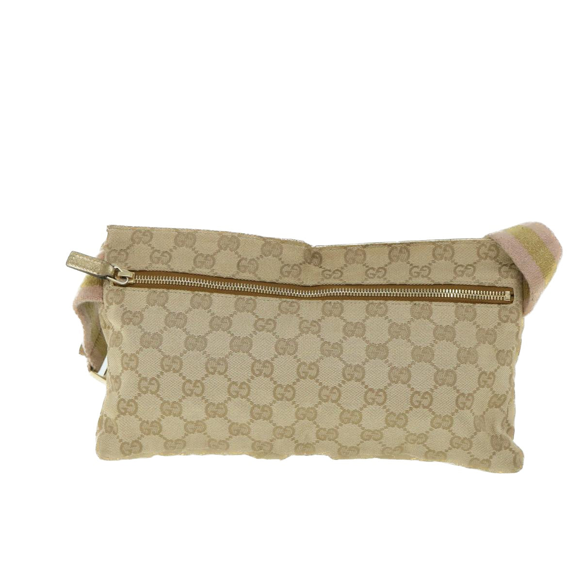 Luxury Gucci GG Canvas Sherry Line Waist bag Beige Gold pink 28566  ep1738