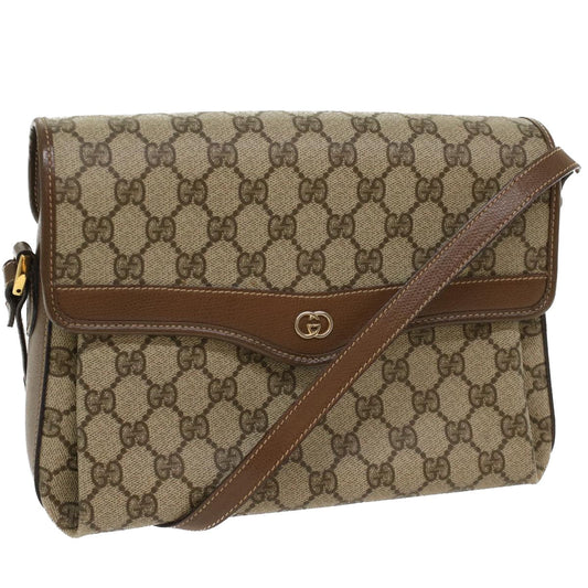 Luxury Gucci GG Canvas Shoulder Bag PVC Leather Beige 001 113 6165  ep1762