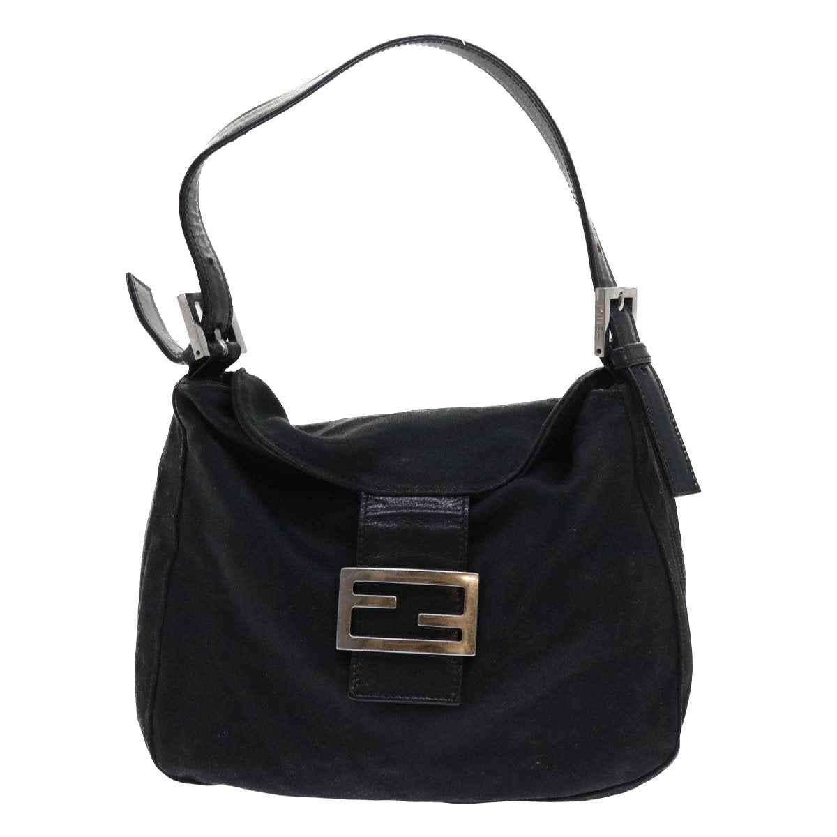 Luxury FendiMamma Baguette Shoulder Bag Nylon Blackep1775