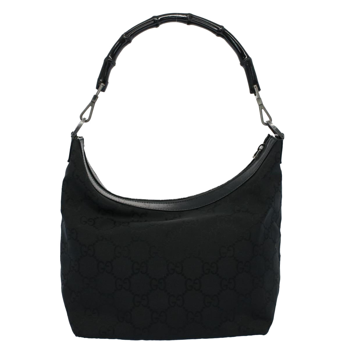 Luxury Gucci GG Canvas Bamboo Shoulder Bag Black 000 0531 002058  ep1777