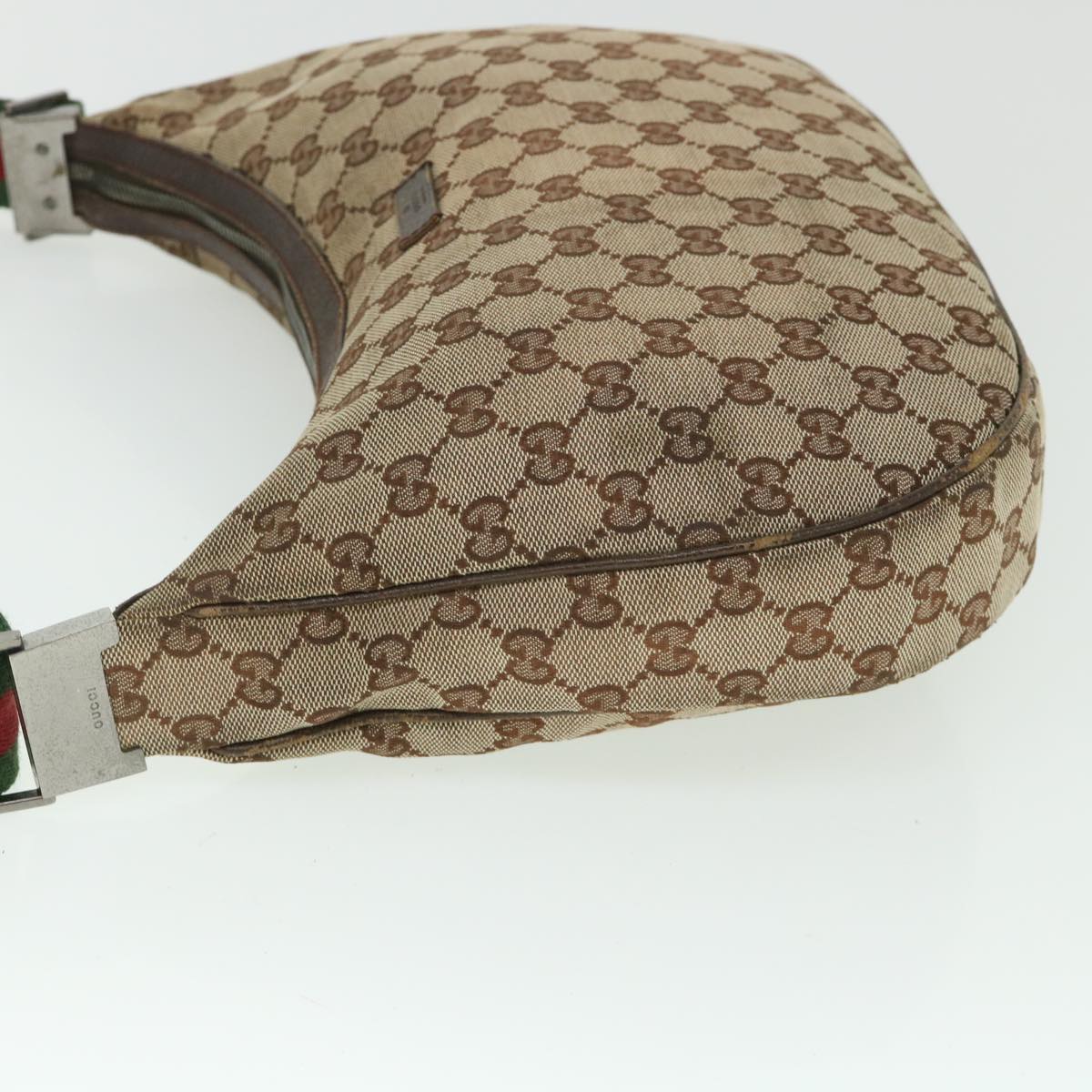 Luxury Gucci GG Canvas Web Sherry Line Shoulder Bag Beige Red Green 122790  ep1805