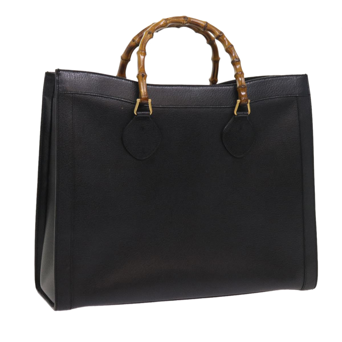 Luxury Gucci Bamboo Hand Bag Leather Black 002 1186 0259  ep1809
