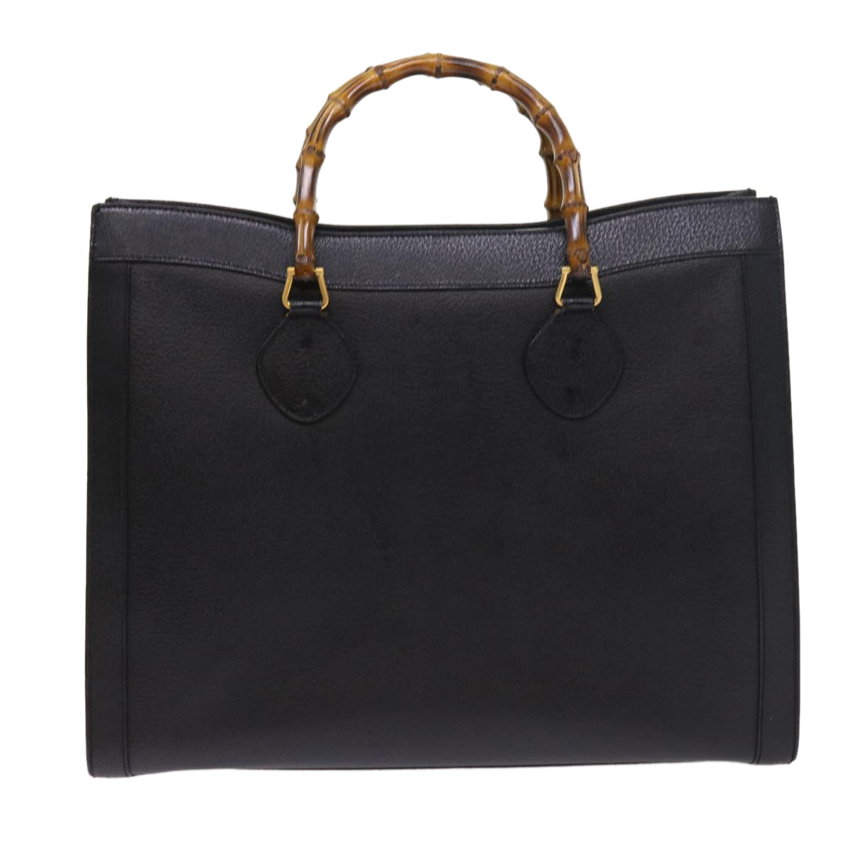 Luxury Gucci Bamboo Hand Bag Leather Black 002 1186 0259  ep1809