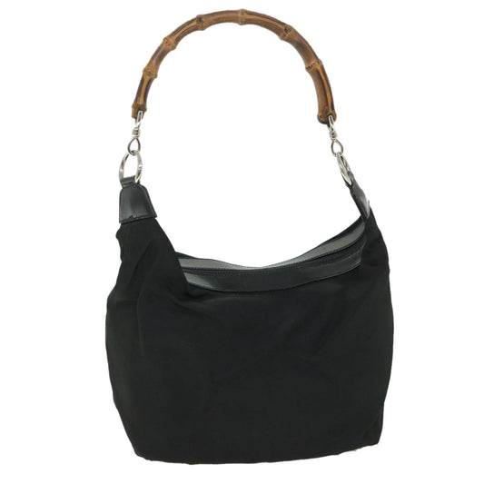 Luxury Gucci Bamboo Shoulder Bag Nylon Black 000 1956 0531  ep1818