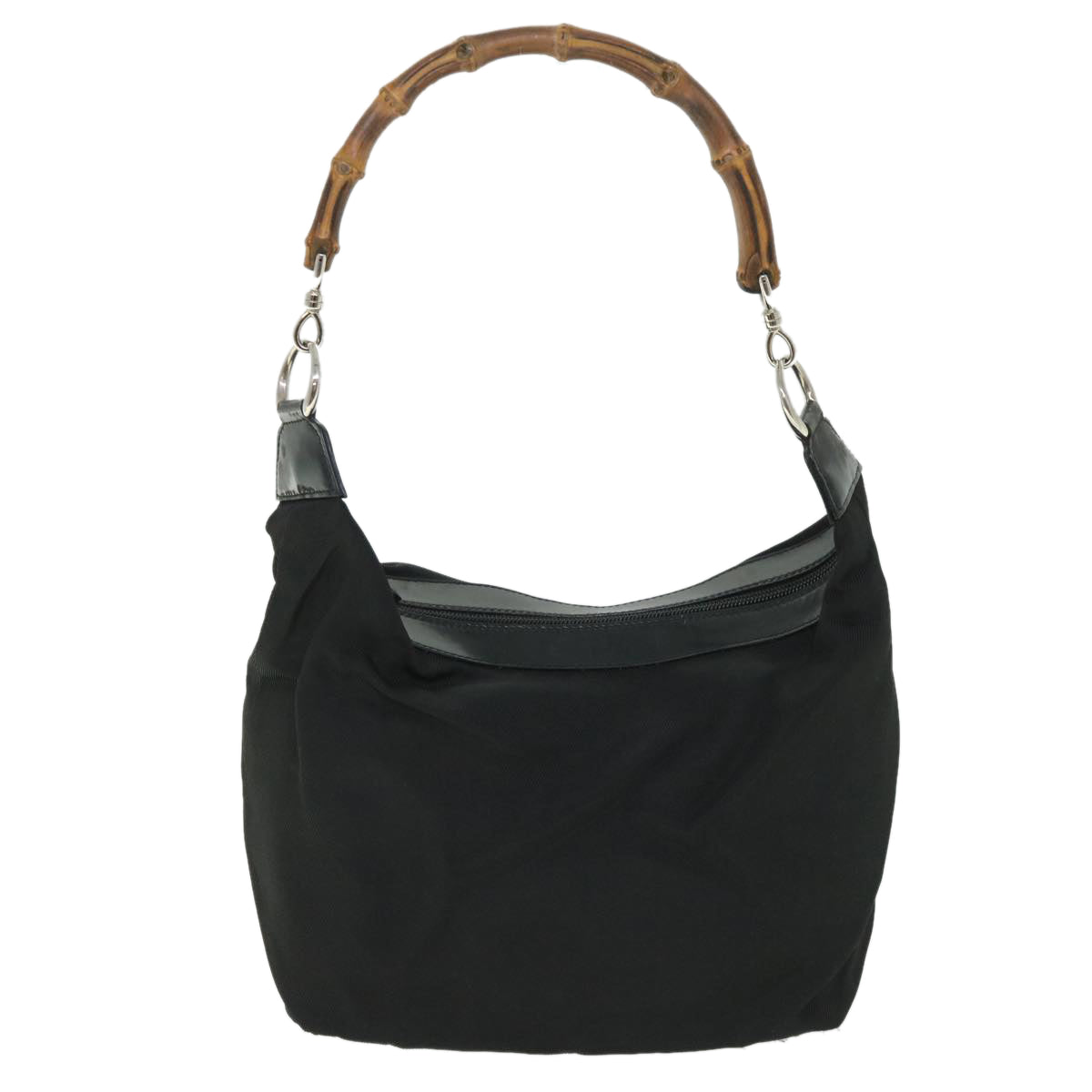 Luxury Gucci Bamboo Shoulder Bag Nylon Black 000 1956 0531  ep1818