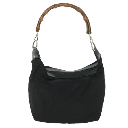 Luxury Gucci Bamboo Shoulder Bag Nylon Black 000 1956 0531  ep1818