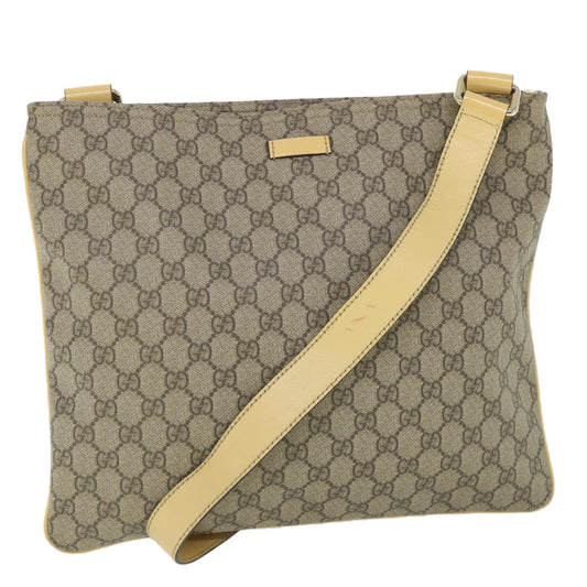 Luxury Gucci GG Canvas Shoulder Bag PVC Leather Beige 201446  ep1824