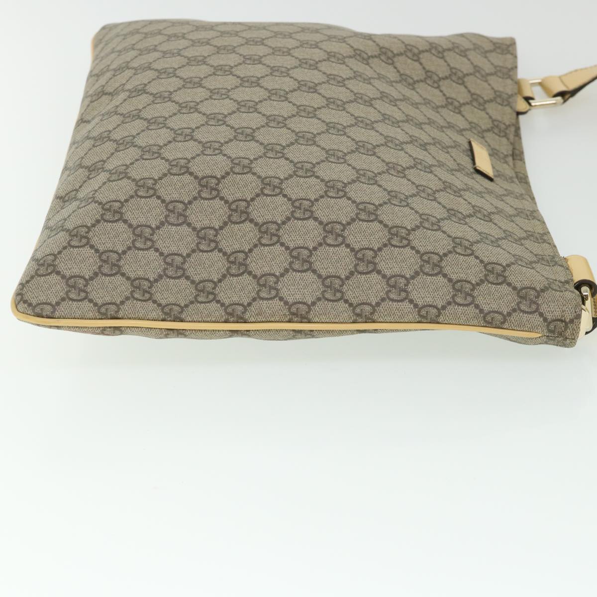Luxury Gucci GG Canvas Shoulder Bag PVC Leather Beige 201446  ep1824