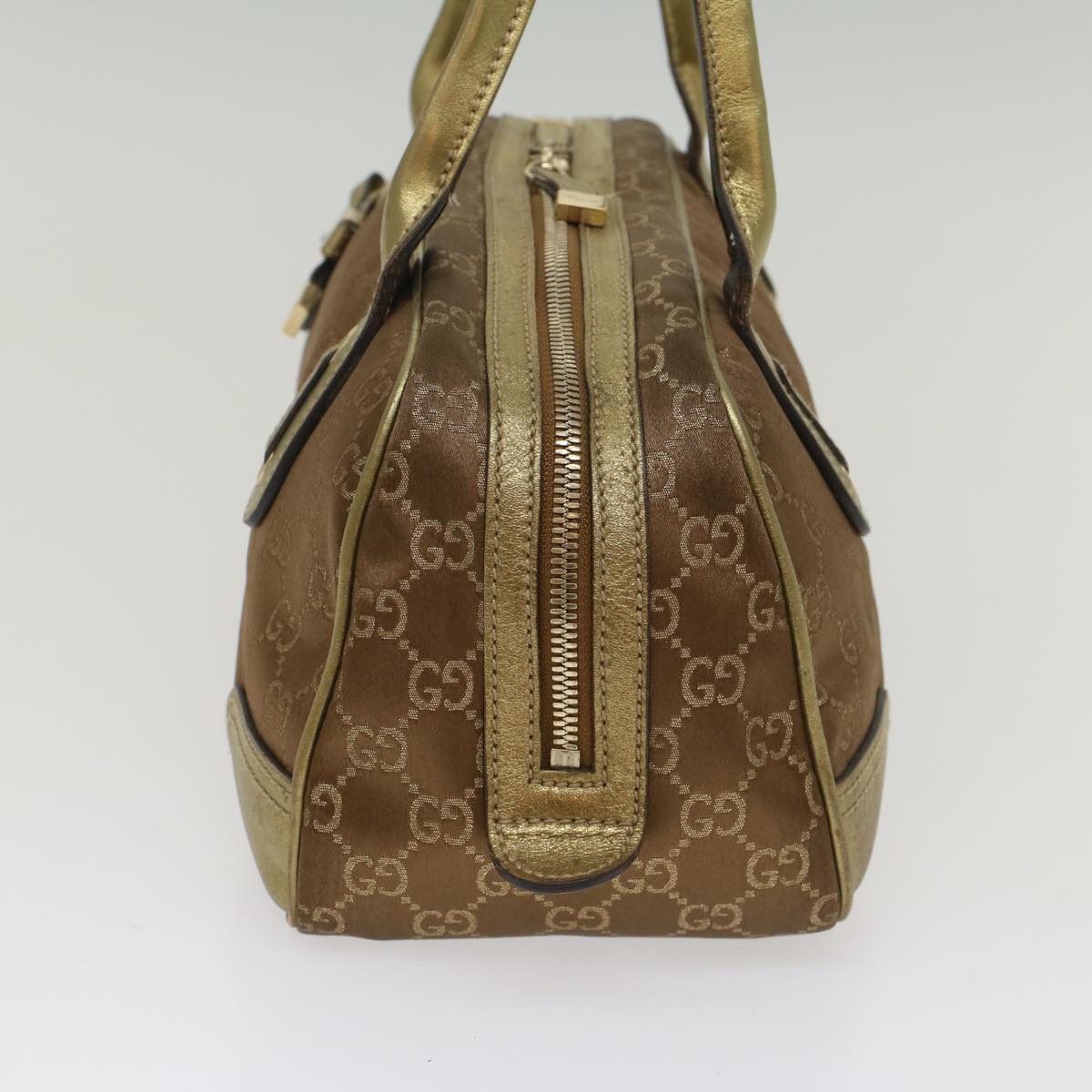 Luxury Gucci GG Canvas Shoulder Bag Gold Tone 161720  ep1828