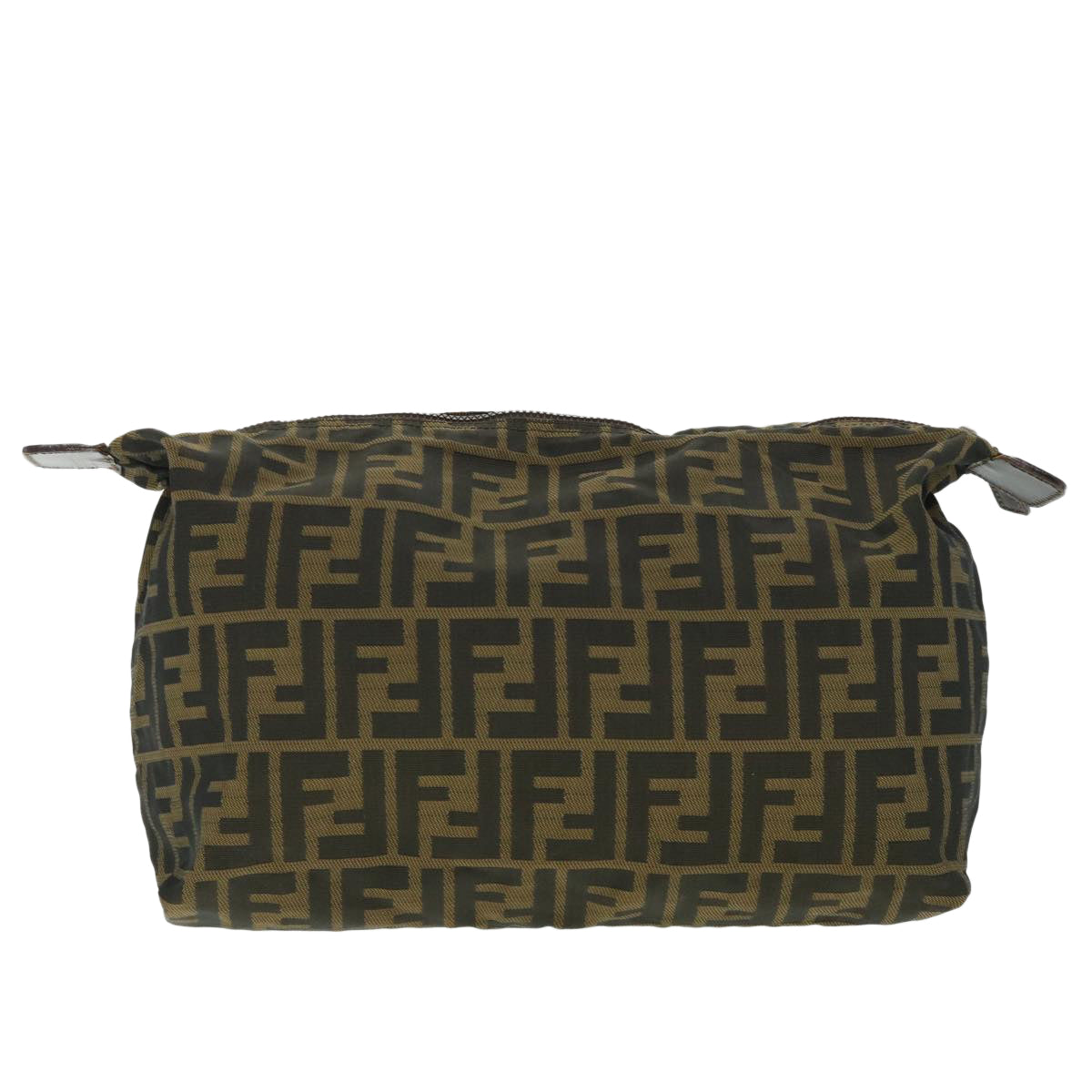 Luxury FendiZucca Canvas Pouch Black Brown 2119 26545 099ep1838