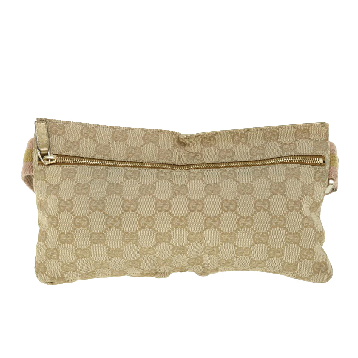 Luxury Gucci GG Canvas Sherry Line Waist bag Beige Pink gold 28566  ep1849