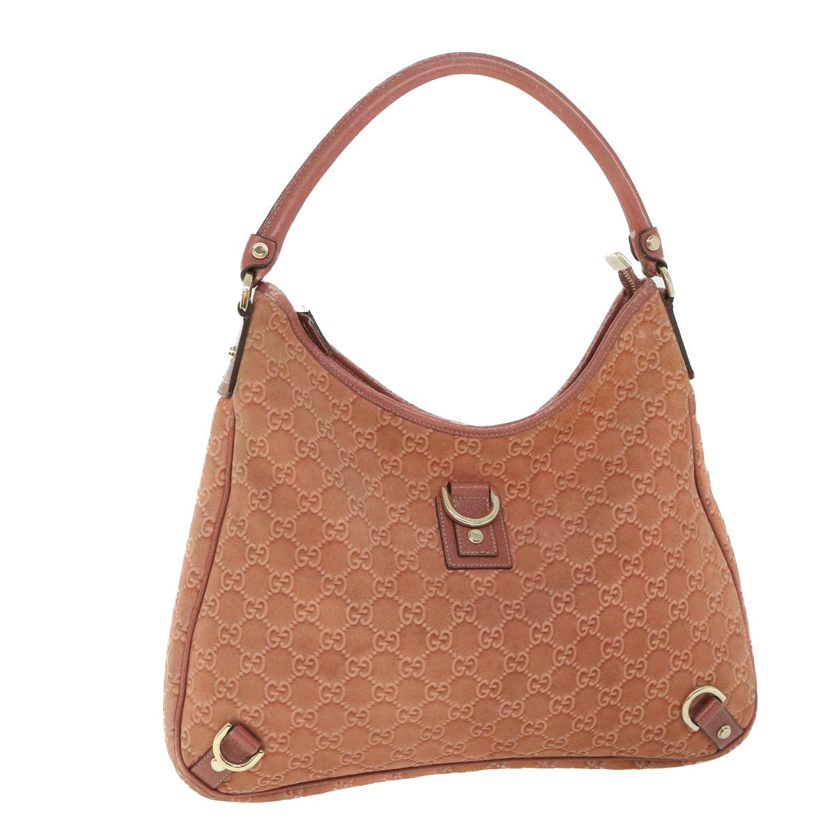 Luxury Gucci GG Canvas Shoulder Bag Suede Red 130737  ep1866