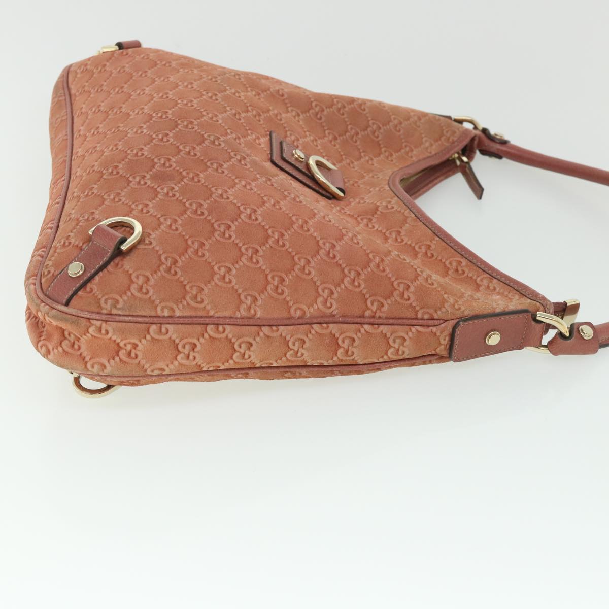 Luxury Gucci GG Canvas Shoulder Bag Suede Red 130737  ep1866