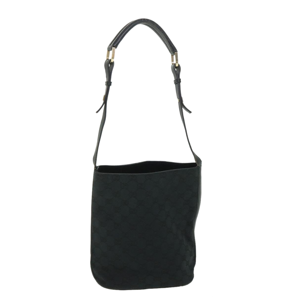 Luxury Gucci GG Canvas Shoulder Bag Black 001 4286  ep1868